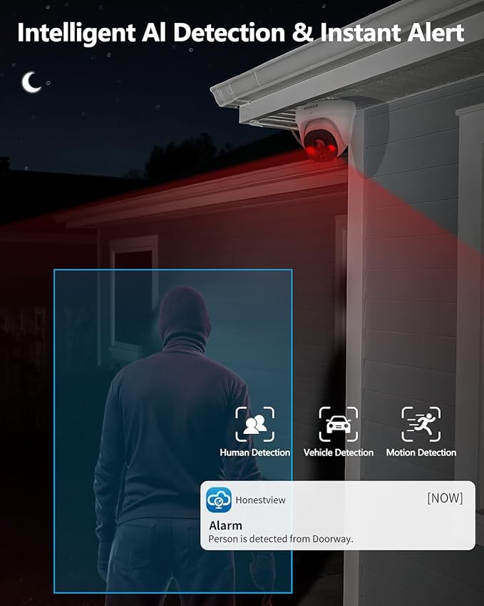 OOSSXX (4K HD & 130° Ultra Wide-Angle 2-Way Audio 8MP Wired Dome, 8Pcs PoE IP Cameras for Home Security Outdoor Camera System, Pet Surveillance Video Indoor, Smart PIR Detection, DVR Kits