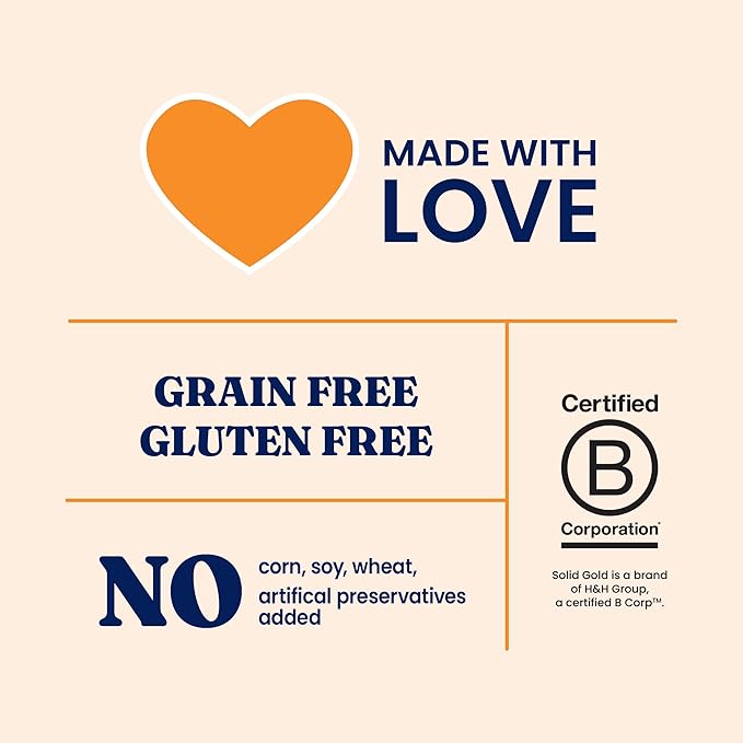 Solid Gold Sensitive Stomach Dry Cat Food - Grain Free & Gluten Free Sensitive Stomach Cat Food for Indoor Adult & Senior Cats - Dry Kibble for Cats w/Quail, Pumpkin & Probiotics for Gut Health - 6lb