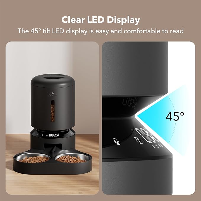 PETLIBRO Automatic Cat Feeder, Automatic Cat Food Dispenser with Freshness Preservation, Timed Cat Feeders with Low Food Sensor for Dry Food, Up to 6 Meals Per Day, Granary Pet Feeder for Cats/Dogs