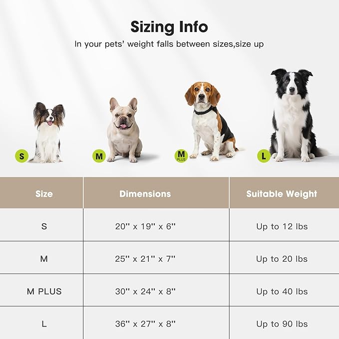 MIXJOY Dog Bed Medium Size Dog, Washable Medium Dogs Bed with Removable Cover, Soft Rectangle Doggy Ded Fluffy Plush Faux Fur Pet Bed with Anti-Slip Bottom, 30"x24"x8", Beige