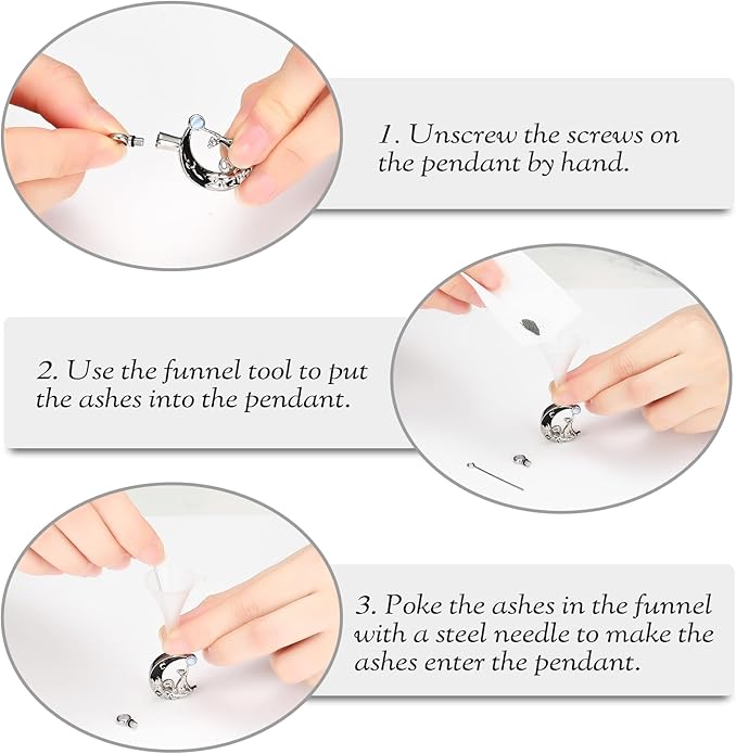 constantlife Cat Moon Urn Necklace for Women Pet Cremation Jewelry for Ashes Stainless Steel Pendant Funeral Keepsake Loved Ones Memorial Gift