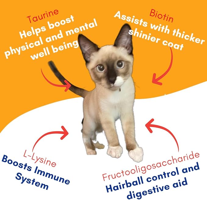 Lickable Cat Treats - All Natural Chicken Puree Tubes with Lysine & Taurine | Grain-Free Wet Treats for Indoor Cats & Kittens (12 Pack)