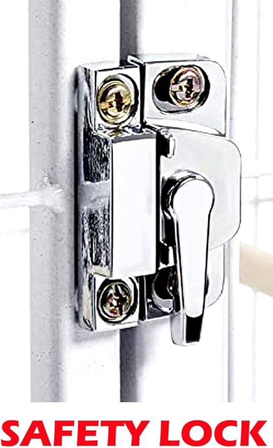 Stackable Center Divided Breeder Breeding Bird Flight Double Rolling Cage for Aviaries Canaries Cockatiels Lovebirds Finches Budgies Small Parrots (White Vein, Double Story)