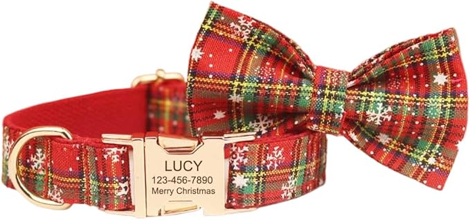 Custom Dog Collar with Names and Phone Number Engraved, Puppy Tags Personalized for Small Medium Large Pets