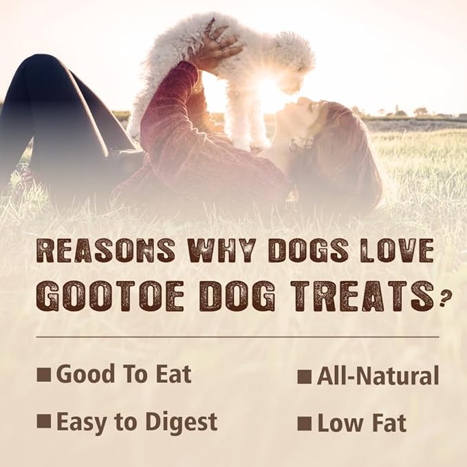 Gootoe Chicken Fillet Jerky Dog Treats 1 lb, All Natural, Grain-Free, High-Protein, Low Fat, Healthy & Easily Digestible