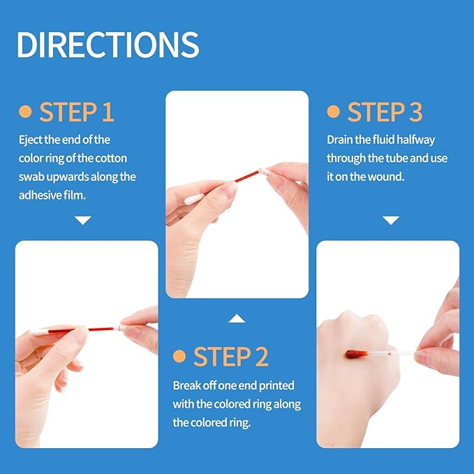 Svaha Povidone Iodine Swabsticks 50/Box - Iodine Swabs with Snap-Release Solution, Individually Wrapped for Wound Care & First Aid Kits