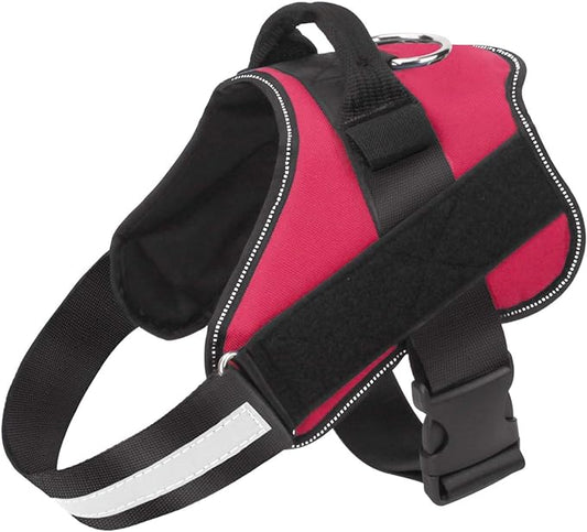 Bolux Dog Harness, No-Pull Reflective Dog Vest, Breathable Adjustable Pet Harness with Handle for Outdoor Walking - No More Pulling, Tugging or Choking (Red, XS)