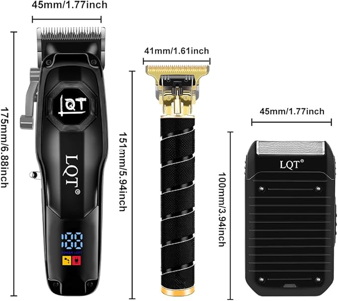 Professional Hair Clippers for Men,Professional Barber Clippers and Trimmer Set,Mens Cordless Clipper, Electric Hair Cut Machines,Cordless Mens Grooming Kit for Face, Hair, Gifts