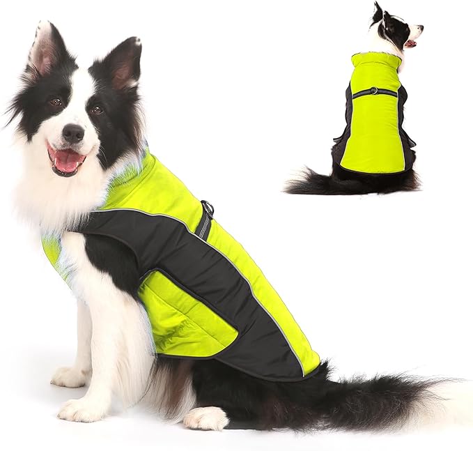 Warm Dog Winter Coat, Gimilife Dog Sweater Cold Weather Coats Waterproof Dogs Apparel Clothes Pet Jacket Padded Vest Outfit for Small Medium Large Dogs