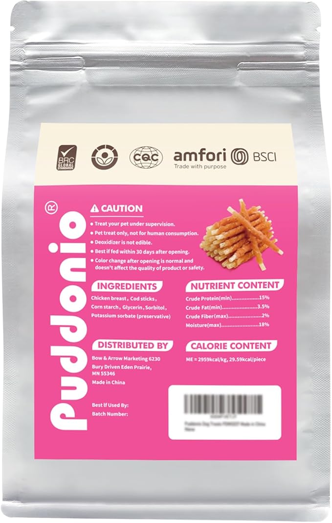 Dog Treats, Chicken Wrapped Cod Sticks, Rawhide Free Dog Chews, Healthy Soft Treats for Small Dogs, 14.11 oz