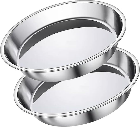 Stainless Steel Raised Cat Food Bowl for 2 Bowls, 6.3-Inch Replaceable Cat Bowl, Pack of 2