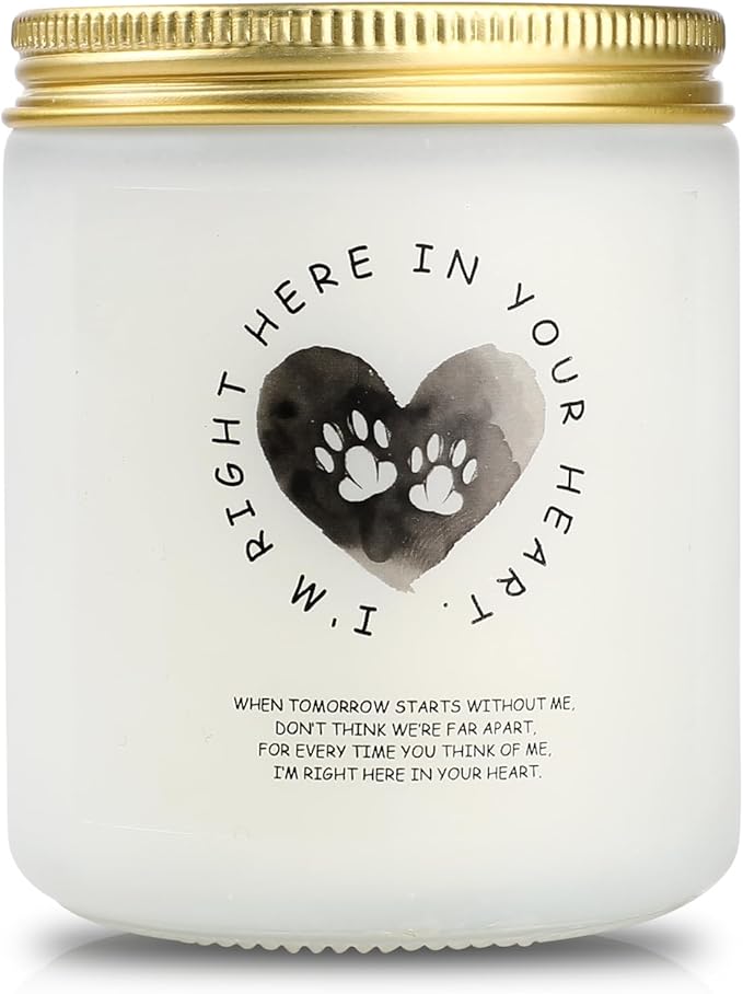 Dog Memorial Gifts for Loss of Dog, Sympathy Candle Gift for Pet Memorial Gifts for Dogs Cats, Pet Loss Gifts Remembrance, Bereavement Grief Condolence Gifts for Dog cat Lovers Friends Familes