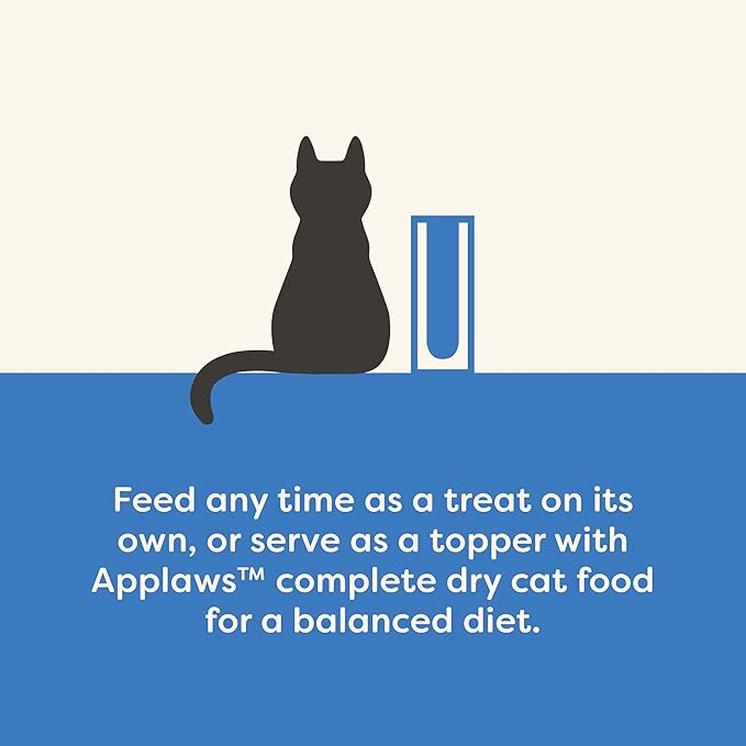 Applaws Lickable Cat Treats, Natural Grain-Free Purée, Made with Limited and Natural Ingredients, No Artificial Additives, Fish Squeeze Up Cat Treats (24 x 0.5 oz Sachets)