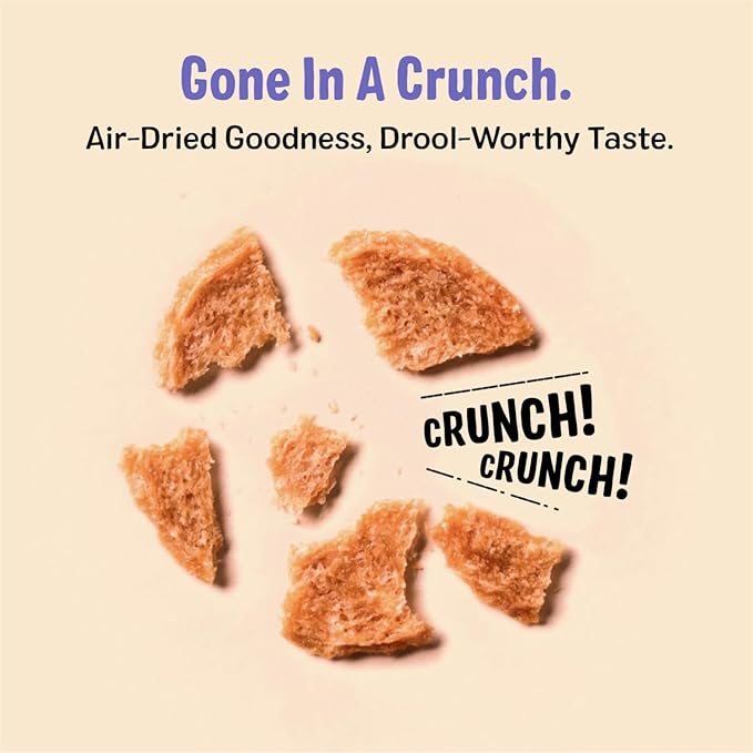 Three Dog Bakery Bark’N Crunch! Chicken Chips, Medium 8oz, Crunchy Dog Treats, Single Ingredient, High Protein Snacks, Chicken Treats, Low Calorie Healthy Training Treat, Made in The USA