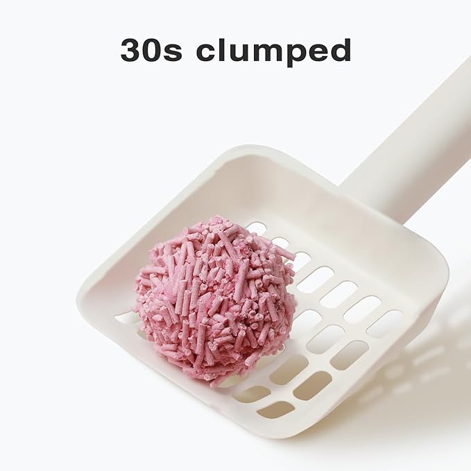 Cat Litter 24LB/4 Packs Dust-Free Clumping Tofu Cat Litter Quickly Absorb Odors Toilet Can Flush Into The Toilet Pure Natural tofu cat Litter (Peach)