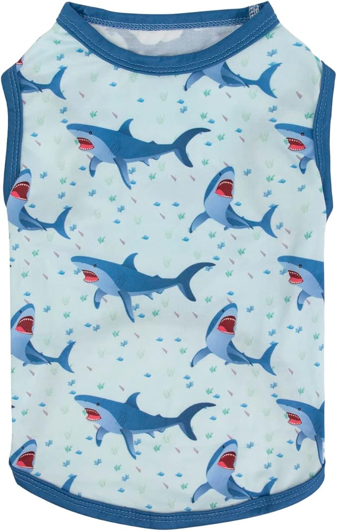 CuteBone Dog Shirts 2-Pack Soft Pet Clothes Breathable Summer Vest for Small Puppy and Stretchy Cat Apparel 2BX11XS