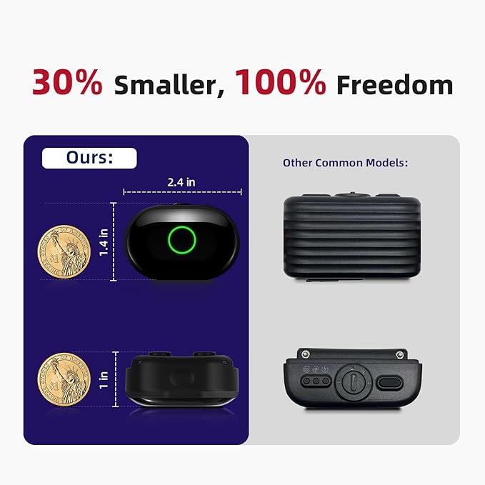 2025 Upgraded Shock Collar for Dogs, Dog Training Collar with Remote Control for Medium Large Dogs, 3 Training Modes - Beep, Vibration and Shock with Safety Lock, IPX7 Waterproof, Rechargeable,Black