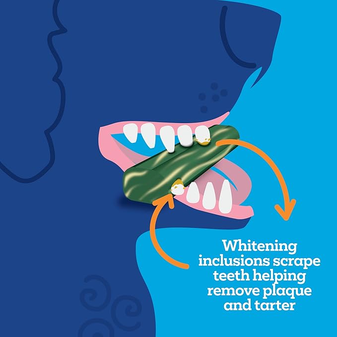 Brush Free Daily Dental Care Chews for Dogs | Cleans Teeth and Freshens Breath | 30 Count | B.E.S.T. Complex Provides Complete Oral Cleaning and Tartar Control