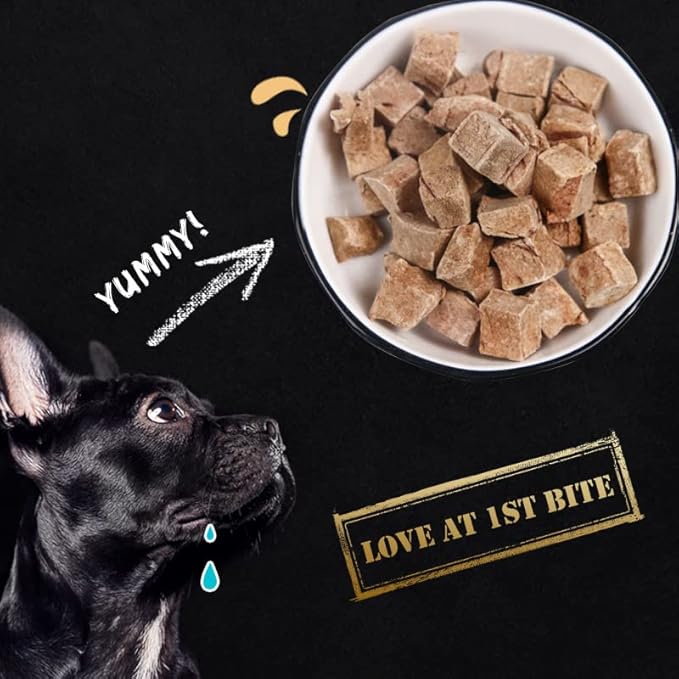 Organic Freeze Dried Dog & Cat Treats - Single Ingredient, Grain Free Food Toppers for Healthy Pets, No Fillers or Preservatives (1 Bag, Salmon)