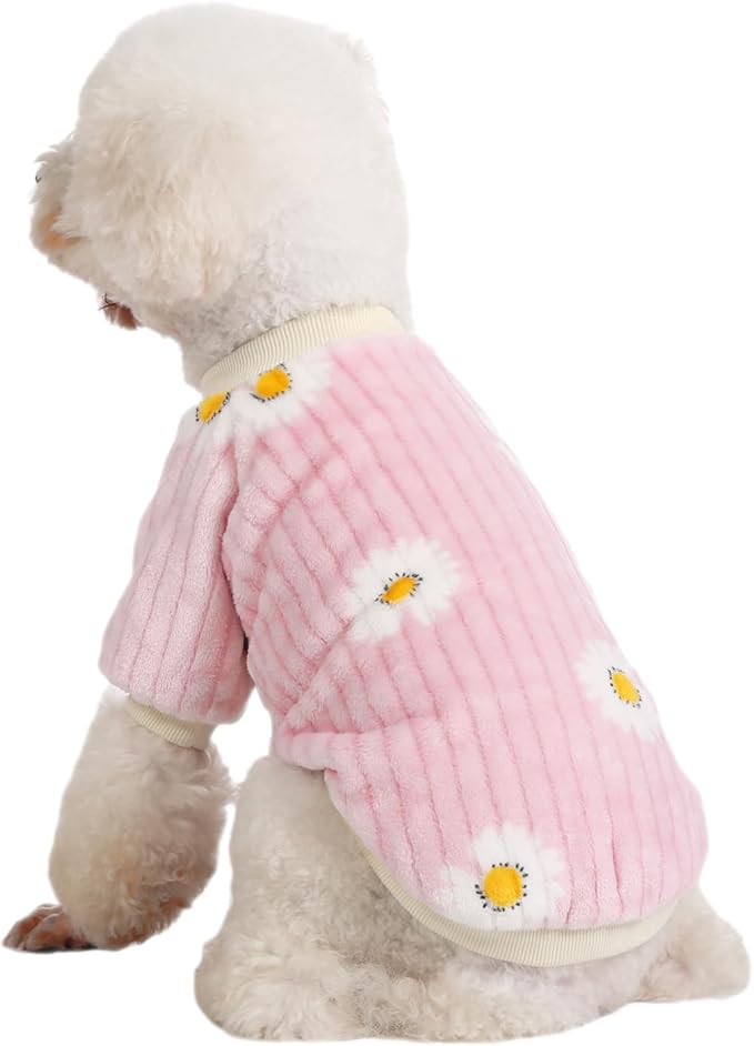 Dog Sweater, 3 Pack Dog Sweaters for Small Dogs, Dog Clothes for Small Dogs Girl Boy, Ultra Soft and Warm Puppy Sweater Dog Coat for Winter Christmas (Medium, Dy Pink+Dy Purple+Dy Yellow)