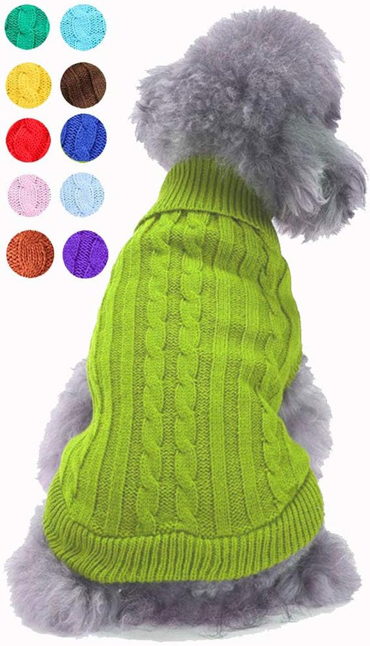 Dog Sweater for Small, Medium, Large Dogs - Warm Winter Classic Turtleneck Pet Clothes Coat for Puppies, Cats - Cute Christmas Sweaters for Girls Boys