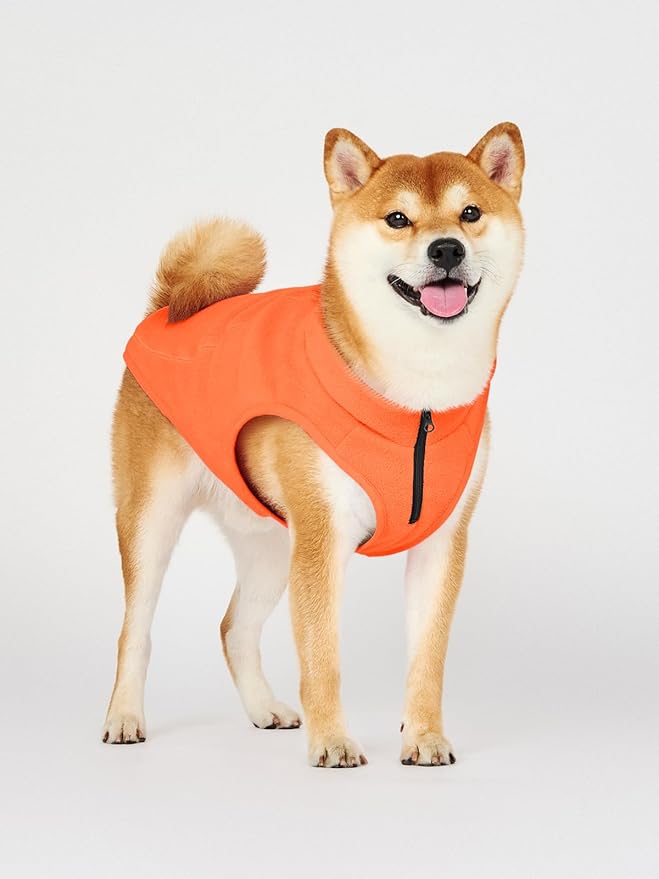 Haloumoning Dogs Fleece Coats Pet Jackets for Small and Medium Dogs Puppy Mock Neck Zipper Fall Winter Jacket