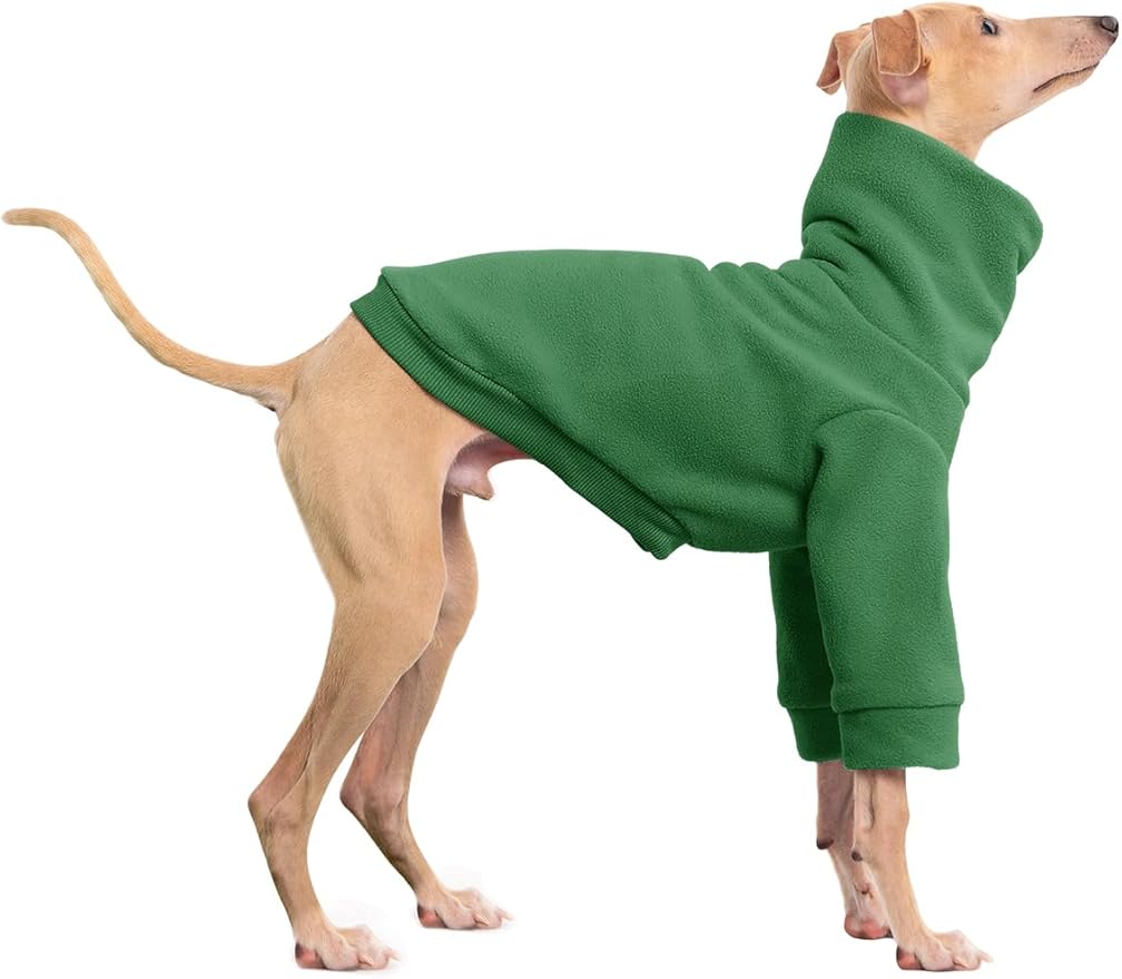 Dog Fleece Sweater Turtleneck Long Sleeve Pullover Sweatshirt Warm Puppy Clothes for Small Medium Dogs