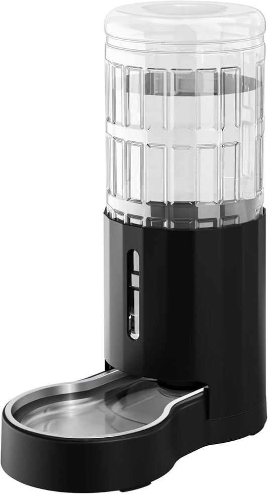 CZPET Automatic Dog and Cat Water Dispenser with Stainless Steel Bowl Gravity Waterer,100% BPA-Free,Large Capacity and Drinking Area Noise-Free for Pets