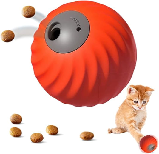 Interactive Cat Ball Toys- 2025 New Bouncing Slow Feeder, Durable Motion Activated Rolling Ball Toys for Dogs Cat to Keep Them Engaged Busy