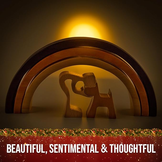 Capti Rainbow Bridge Memorial Gifts - I'll Meet You at The Rainbow Bridge - Pet Loss Keepsakes for Dog Moms & Dads, Bereavement Sympathy Gifts