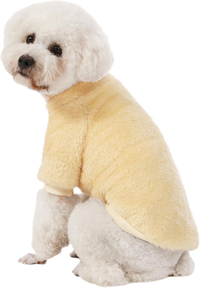 Dog Sweater, 3 Pack Dog Sweaters for Small Dogs, Dog Clothes for Small Dogs Girl Boy, Ultra Soft and Warm Puppy Sweater Dog Coat for Winter Christmas (Lt Pink+Lt Green+Lt Yellow, XX-Large)