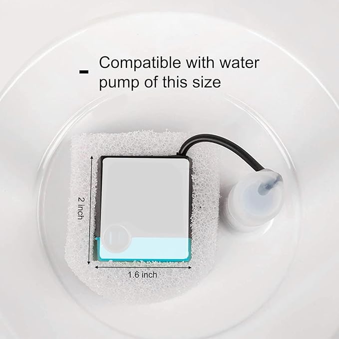 Cat Water Fountain Foam Filters, Compatible with Multiple Pet Fountain Dispenser Sponge Filters (12 Pcs)