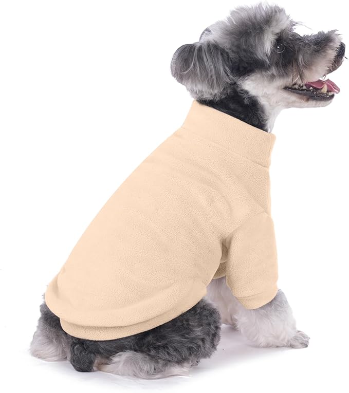 Dog Sweater, 3 Pack Dog Sweaters for Small Dogs Girl Boy, Ultra Soft Warm Puppy Clothes Dog Coat for Winter (Peach+Lt Camel+Pink, Large)