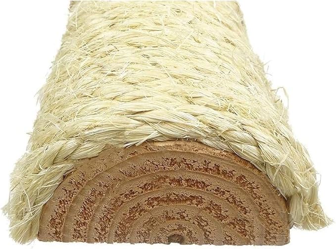 French Flair Elevated Cat Scratch Post with Cat Bed, Compact and Stylish Elevated Cat Bed with Plush Carpet and Sisal Scratching Post, Perfect for Sleep and Play Beige