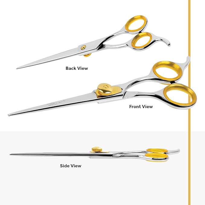 Sharf Gold Touch 440c Japanese Stainless Steal Pet Grooming Shear, 8.5 Inch Straight