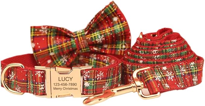 Custom Dog Collar with Names and Phone Number Engraved, Puppy Tags Personalized for Small Medium Large Pets