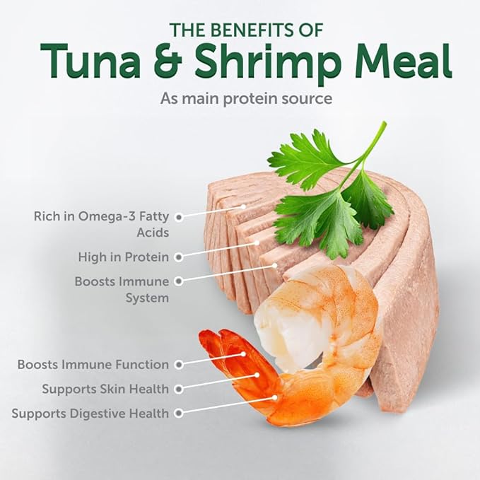 Nature's Protection Wet Cat Food in Gravy - Natural, High Protein, Soft Tuna Fish & Shrimp Shreds for Adult Cats - Can-Free Convenient Pouches 2.46-oz (Superior Care - 24 Pack)