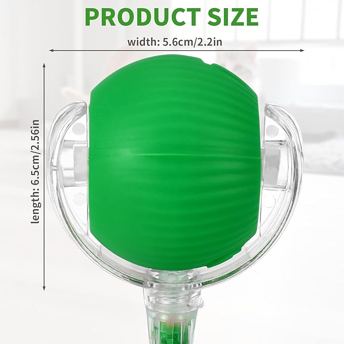 Interactive Rolling Cat Toys Balls, Automatic Cat Toy for Indoor Cats Interactive Balls Pet Moving Ball Interactive, Kitten Toys Moving Cat Toy Automatic Rolling for Dogs USB Rechargeable(Green)