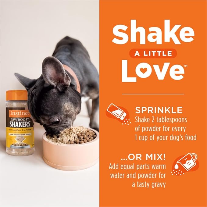 Instinct Raw Boost Shakers, Freeze-Dried Dog Food Powder Topper - Chicken, 5.5 oz. Bottle