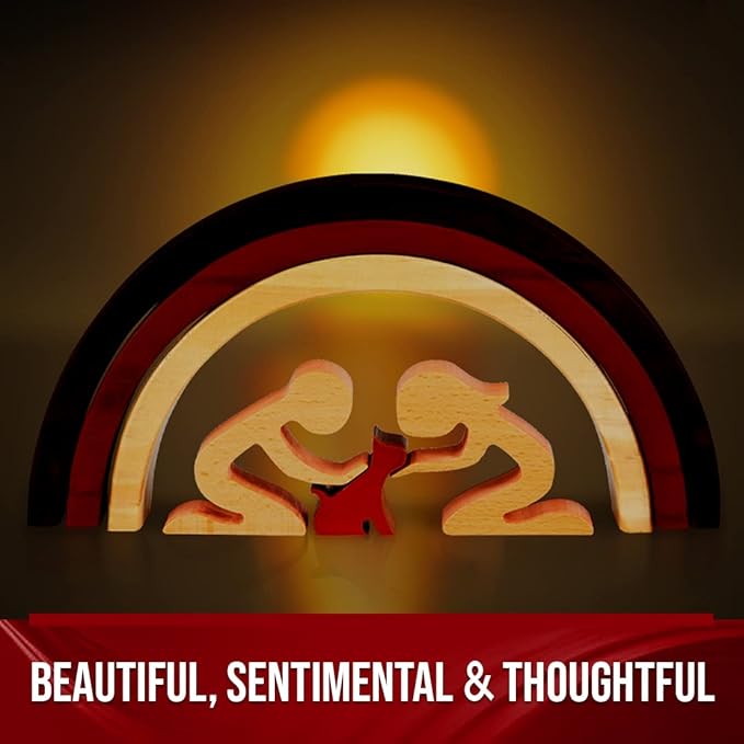 Capti Rainbow Bridge Cat Memorial Gifts, Loss of Cat Sympathy Gift - I'll Meet You at The Rainbow Bridge - Pet Loss Gifts, Bereavement, Sympathy Keepsake for Loss of Pet (Cat and Family)