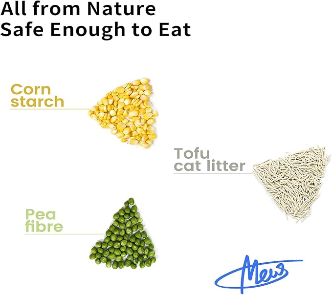 Tofu Cat Litter 45 Lbs, Dr. PawPaw Clumping Cat Litter, Natural Tofu Scent, Dust-Free Keep Kitty Tidy, Superior Odor Control Keep Step Fresh