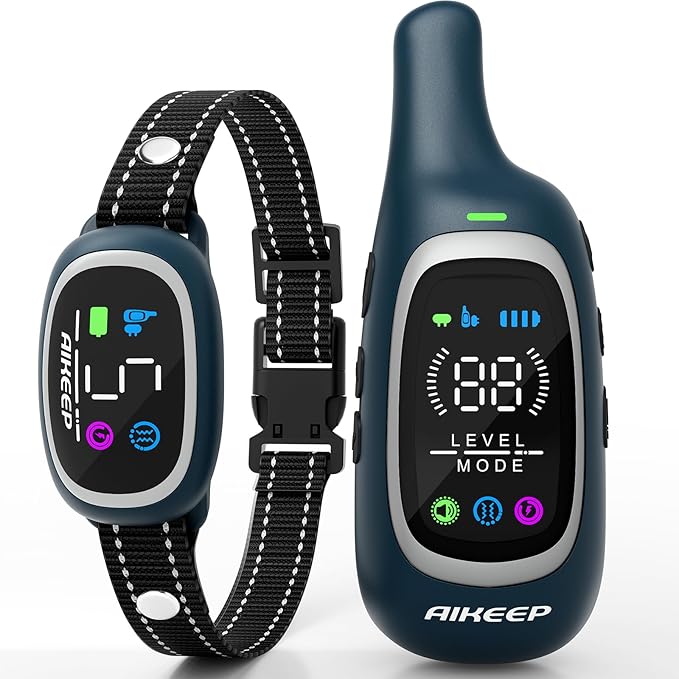 2-in-1 Dog Shock Collar and Bark Collar for Dogs – 3300FT Dog Training Collar with Remote, IP67 Waterproof e Collar with Anti-Bark/Beep/Vibration/Shock Modes for Small Medium Large Dog(8-120Lbs)