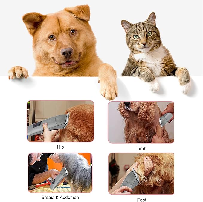 2 Packs #40 Clipper Blade Dog Grooming Compatible with Andis Clippers Carbon Infused Steel Detachable Ceramic Sharp Edge Also Compatible with Wahl/Oster Dog Clippers 1/100" 0.25mm Cut Length(Gold)