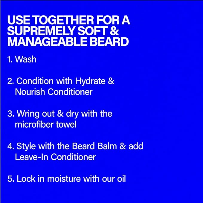 Scotch Porter Get Bearded Collection – Cleanse, Moisturize, Soothe & Style while Encouraging Growth for a Fuller/Healthier-Looking Beard – Includes Wash, 2 Conditioners, Oil, Balm & Towel
