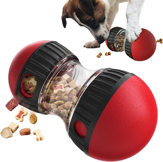 Dog Puzzle Treat Toy,Adjustable Treat Dispensing for Puppy Slow Feeding,Rolling Shape,Interactive for Dog Boredom Reduction,Mental Stimulation and Physical Exercise,Safe and Durable,All Breeds.
