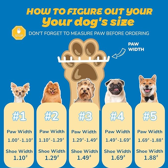 Dog Shoes for Small Dogs, Waterproof Dog Boots Paw Protector for Hot Pavement Winter Snow, Dog Booties with Reflective Strips Rugged Anti-Slip Sole for Hardwood Floors Outdoor Walking Khaki Size 1