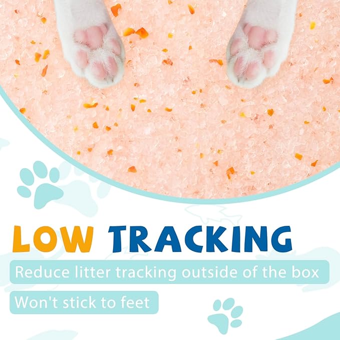 NEWORD Health Monitoring Crystals Cat Litter Health Indicating Silica Gel Cat Litter, Color-Changing, 12lb, Urine PH Levels Detection Non-Clumping Superior Odor Control Absorbent Lightweight