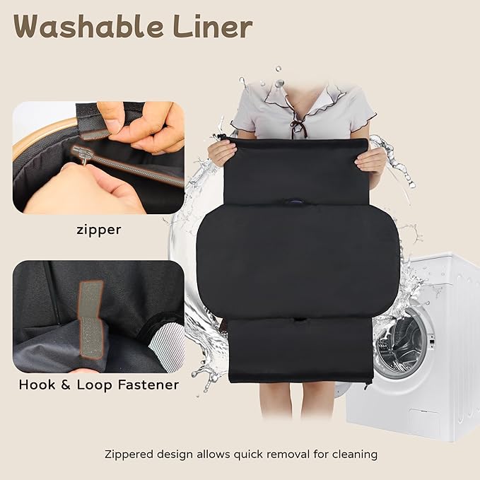 3-in-1 Pet Stroller for Small Dogs & Cats up to 33lbs, One-Touch Fold 4-Wheel Cart with Removable Carrier, Rear Brake & Storage Basket