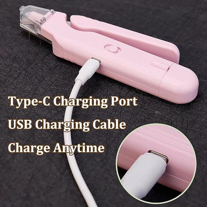 Pupnourish Nail Trimmer, The Safetrim by Pupnourish, 2 in 1 Nail Clipper and Grinder with Light, Grinder Silent, Splash Guard, Suitable for Dog & Cat (White)