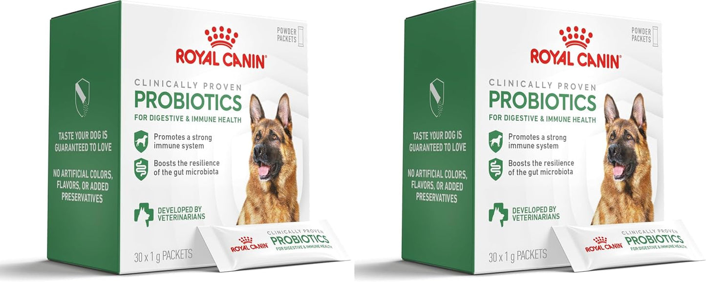 Royal Canin Probiotics for Dogs Digestive and Immune Health Powder Supplement for Dogs of All Ages, 30 Count (Pack of 2)